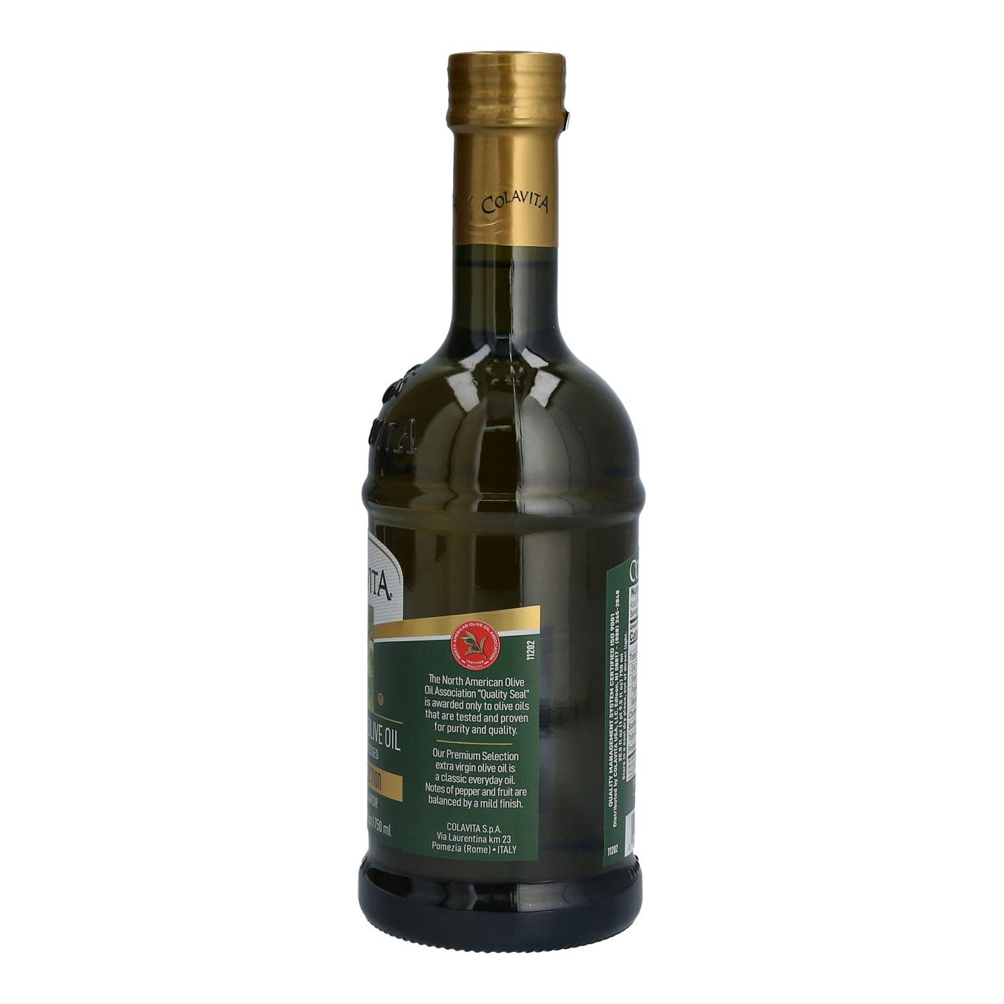 COLAVITA Extra Virgin Olive Oil, Premium S , 25.5 Fl Oz Glass Bottle, Model 00224452