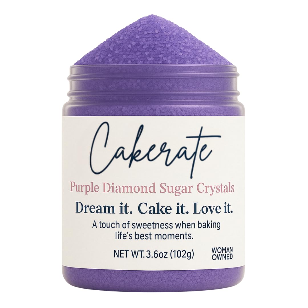 Wholesale Sugar Flowers Purple Diamond Sugar Crystals for Baking Topping - 3.6 oz, Ideal for Cakes, Cookies, Cupcakes & Desserts