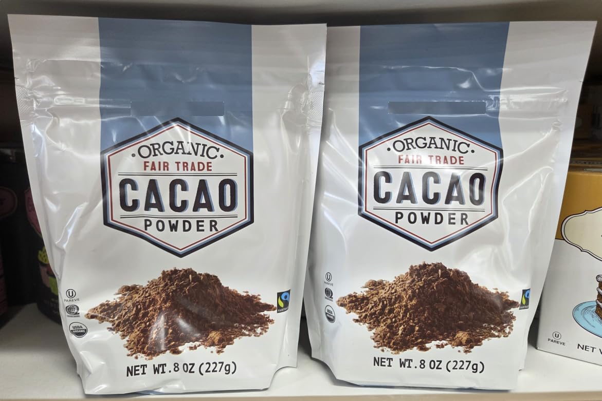 Trader Joe Organic Fair Trade Cacao Powder 8oz 227g (Two Bags)