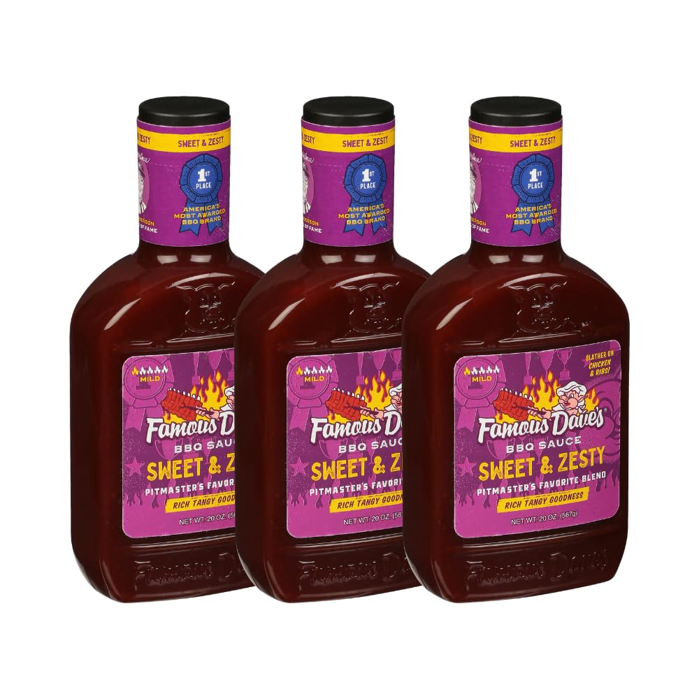 Famous Dave's - 3 pck, Sweet & Zesty BBQ Sauce (60 oz.)