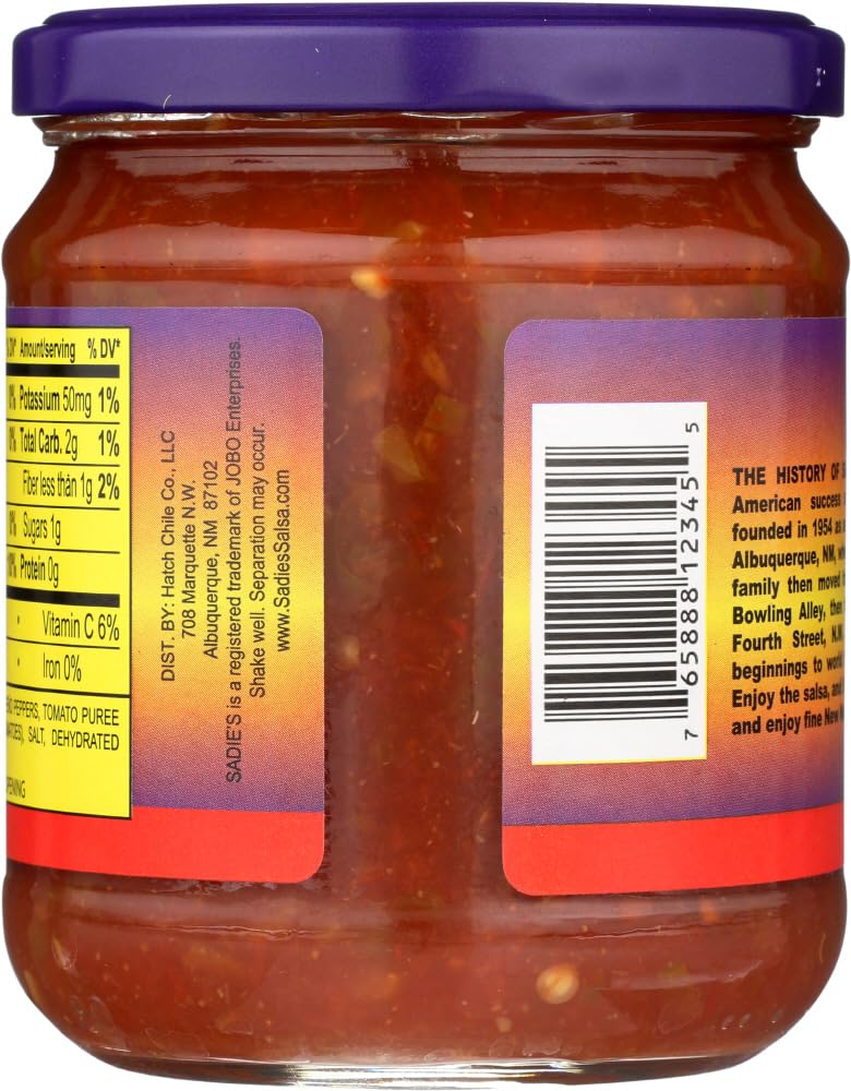 Sadie'S Of New Mexico Salsa, Hot 16 Oz (Pack Of 3)