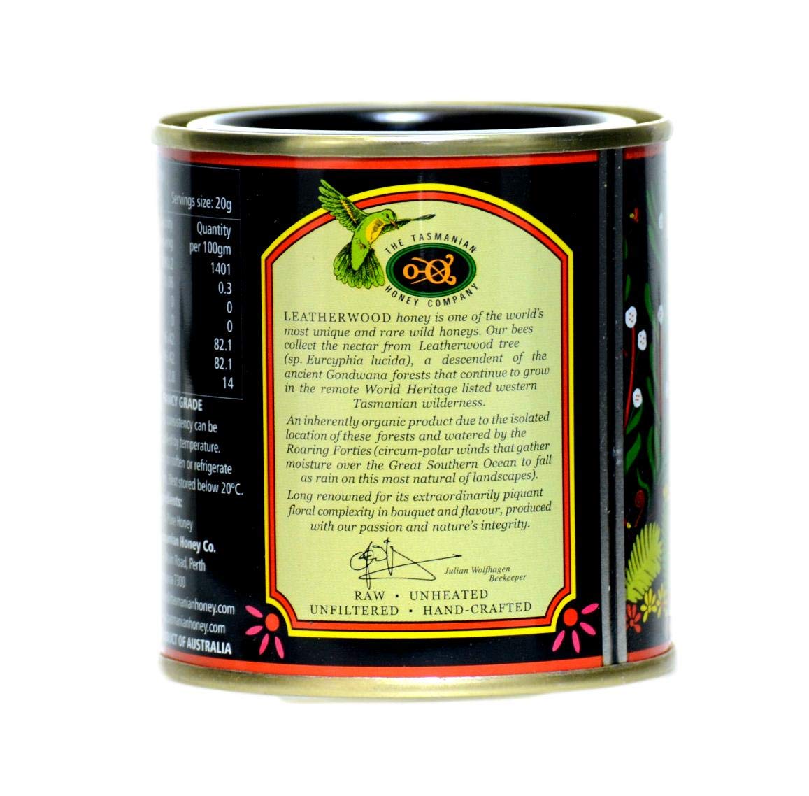 Genuine Tasmanian Leatherwood Honey Raw Unheated Unfiltered And Hand-Crafted - 12.3 Oz