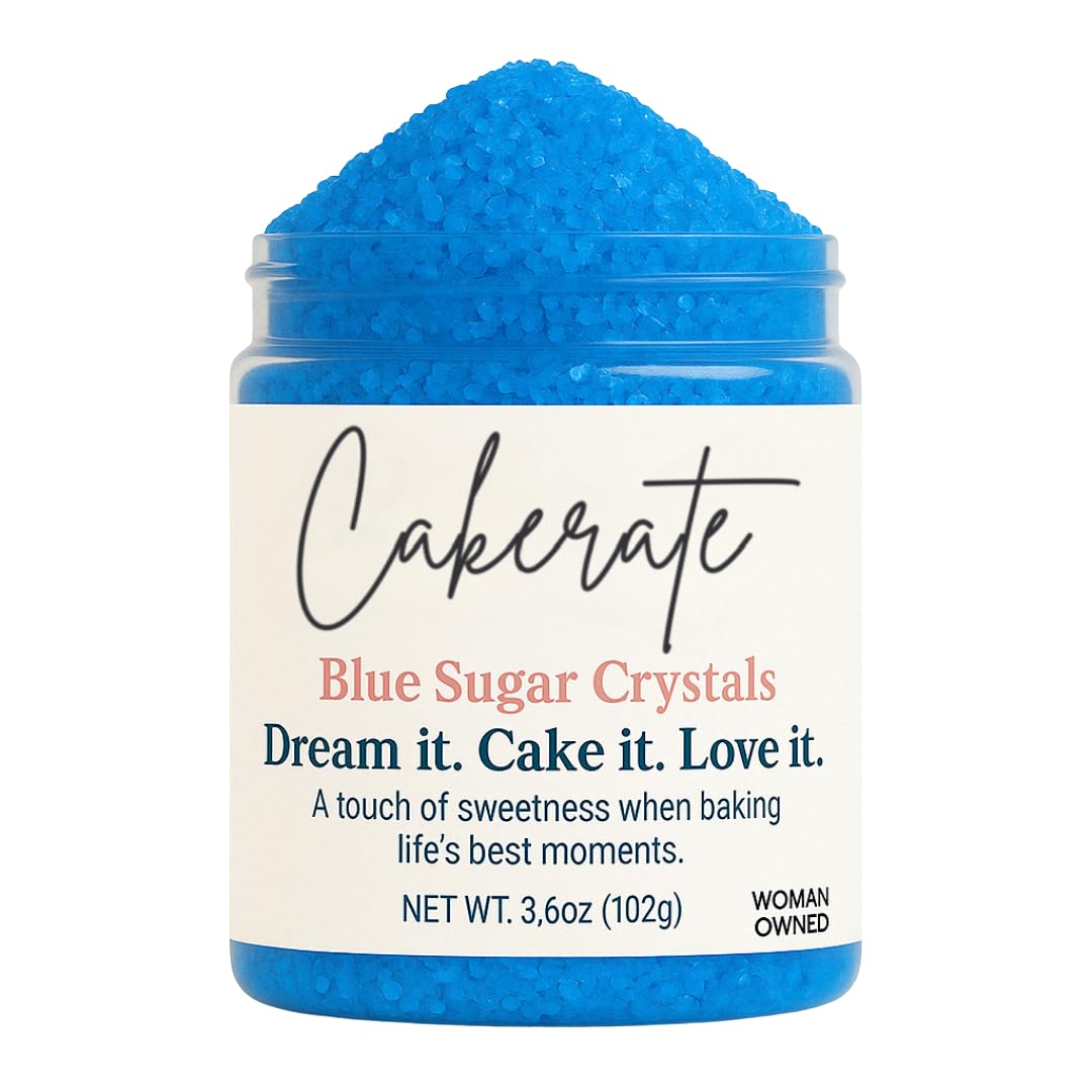 Wholesale Sugar Flowers Blue Sugar Crystals for Baking Topping - 3.6 oz, Ideal Decoration for Cakes, Cookies, Cupcakes & Desserts