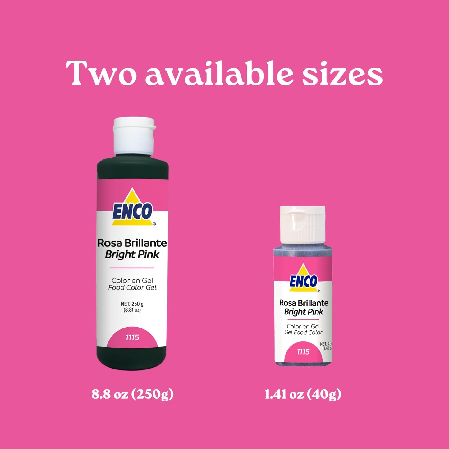 Enco Food Coloring Gel Bright Pink 1.41 Oz (40G) Concentrated, Vegan