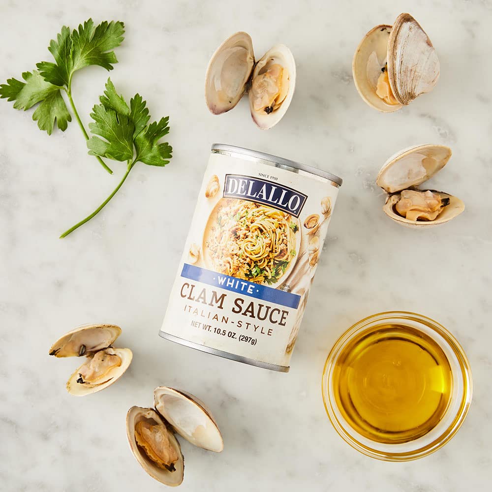 Delallo White Clam Sauce, Italian-Style, 10.5Oz Can, 3-Pack