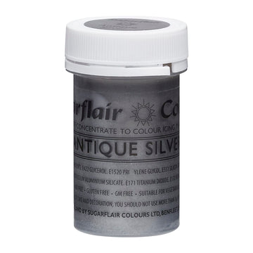 Sugarflair-Satin Paste- Antique Silver