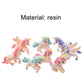 Pinenjoy 8Pcs Mini Flying Horse Unicorn Figurine Miniature Resin Unicorns Cake Toppers Fairy Garden Accessories For Diy Moss Lan