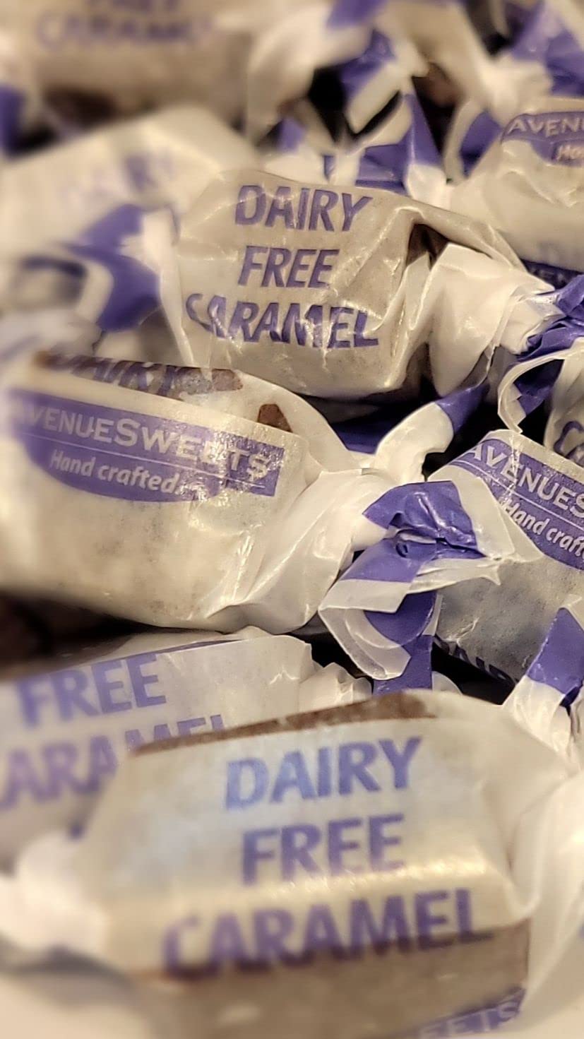 AvenueSweets Handcrafted Dairy Free Vegan Soft Caramels - Sea Salt Chocolate - 2 x 5.2 oz Boxes
