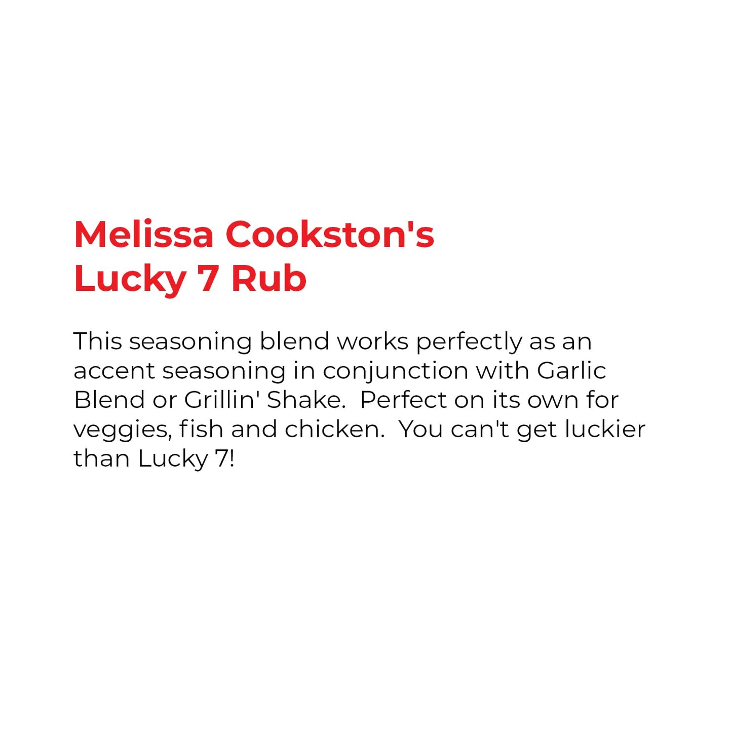 Melissa Cookston'S Lucky 7 Bbq Rub, Award Winning Barbecue Rubs, 16 Oz