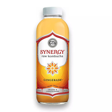 Gourmet Kitchn Gt'S Organic & Unpasteurized Raw Kombucha Gingerade - Enzymes And Probiotics - The Perfect Palate Pleaser For New