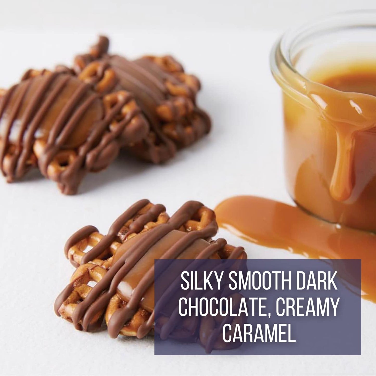 Edward Marc Snappers Sweet Caramel & Pretzels Cluster - Crunchy Pretzel Snack With Dark Chocolate & Sea Salt For Adults And Kids