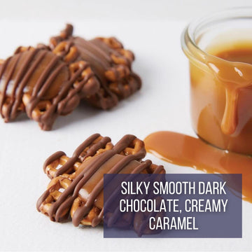 Edward Marc Snappers Sweet Caramel & Pretzels Cluster - Crunchy Pretzel Snack With Dark Chocolate & Sea Salt For Adults And Kids