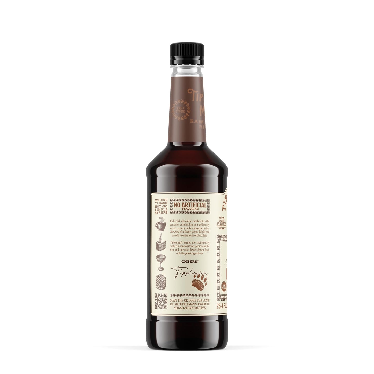 Tipplemans Mocha Coffee Syrup - Rich Flavor For Hot Or Iced Drinks, Latte, Tea, Espresso, Cappuccino, Cocktails, & Baking - 25.4 Fl Oz