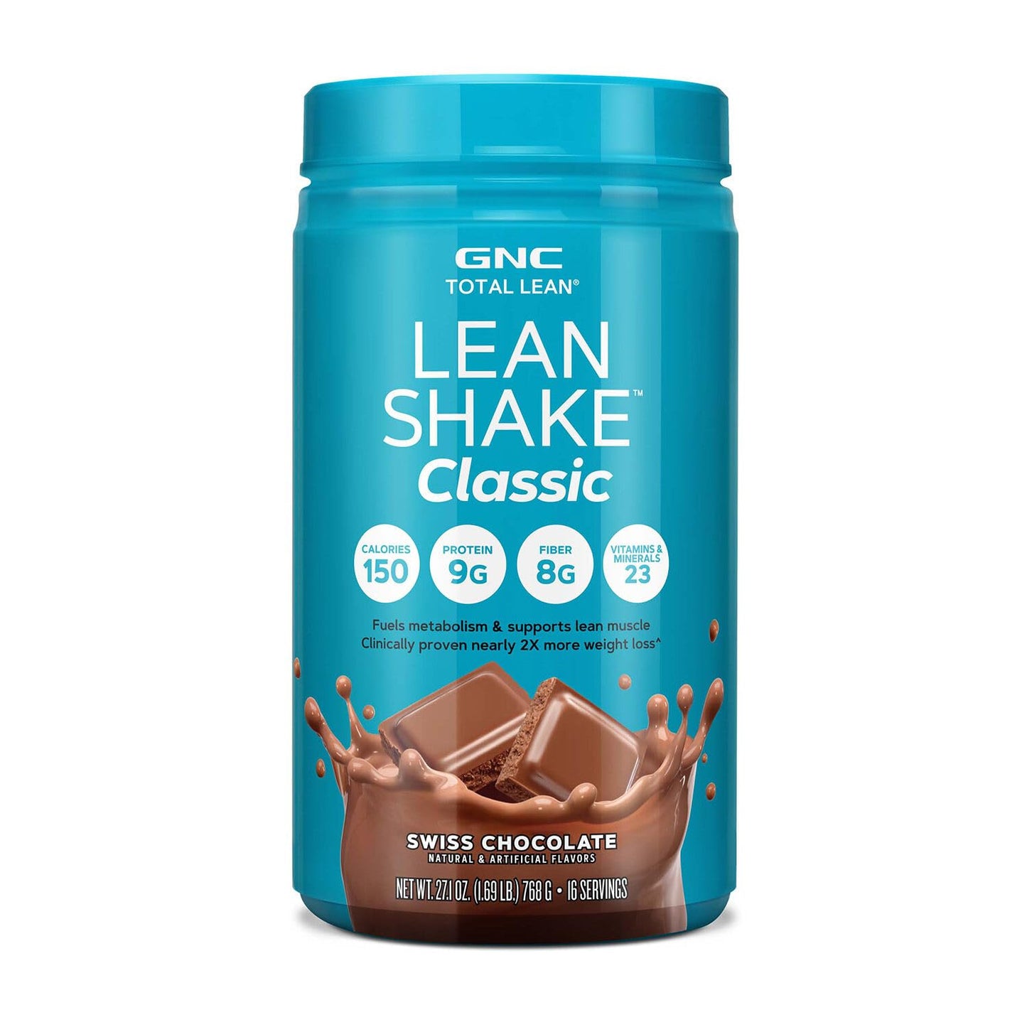 GNC Total Lean Lean Shake Classic - Swiss Chocolate, 16 Servings, Model 370111