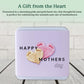Pink & Gold Hearts Mothers Day Cookie Tin, 12 Assorted Gourmet Cookies (White Chocolate Macadamia, Chunky Chocolate, Oatmeal Rai