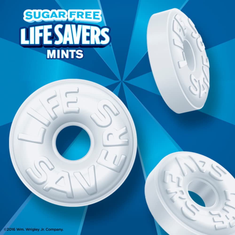Life Savers Pep O Mint Sugar Free Candy, 2.75 oz, White, Model 10019000094008