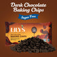 Sugar-Free Dark Chocolate Chips for Baking, 2 Bags of Lilys Baking Chips 9oz Each, Delicious Baking Chips Without the Sugar, Pe
