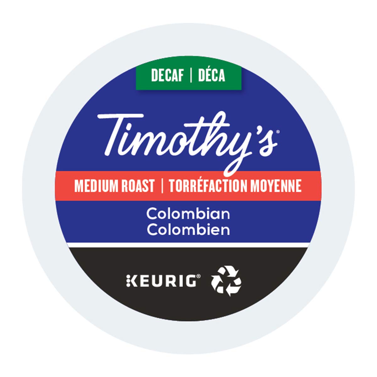 Timothys World Coffee Decaf Colombian K-Cup Coffee, 24 Count (Pack of 2), Model 74-01109