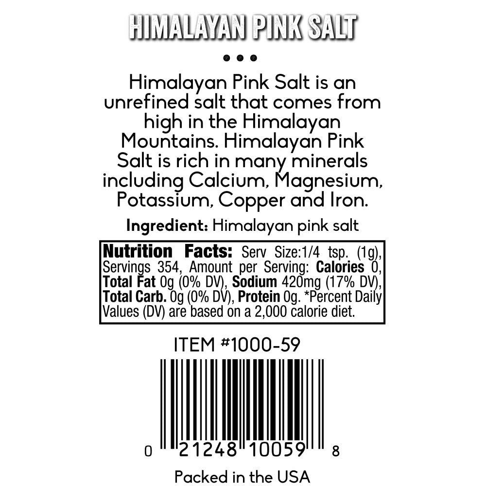 Olde Thompson Himalayan Fine Pink Salt, Fine Ground, Refill For Salt Shaker, 12.5 oz