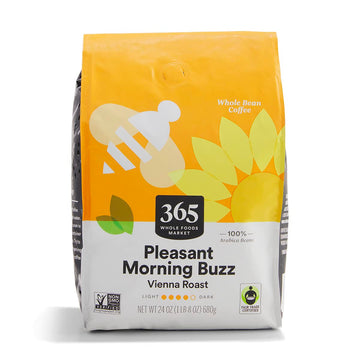 365 By Whole Foods Market, Coffee Pleasant Morning Buzz Whole Bean, 24 Ounce