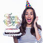 Crseniny Happy Birthday Cake Topper,Rainbow Glitter Birthday Sign Cake Decorations,Anniversary Party/Birthday Party Decoration S