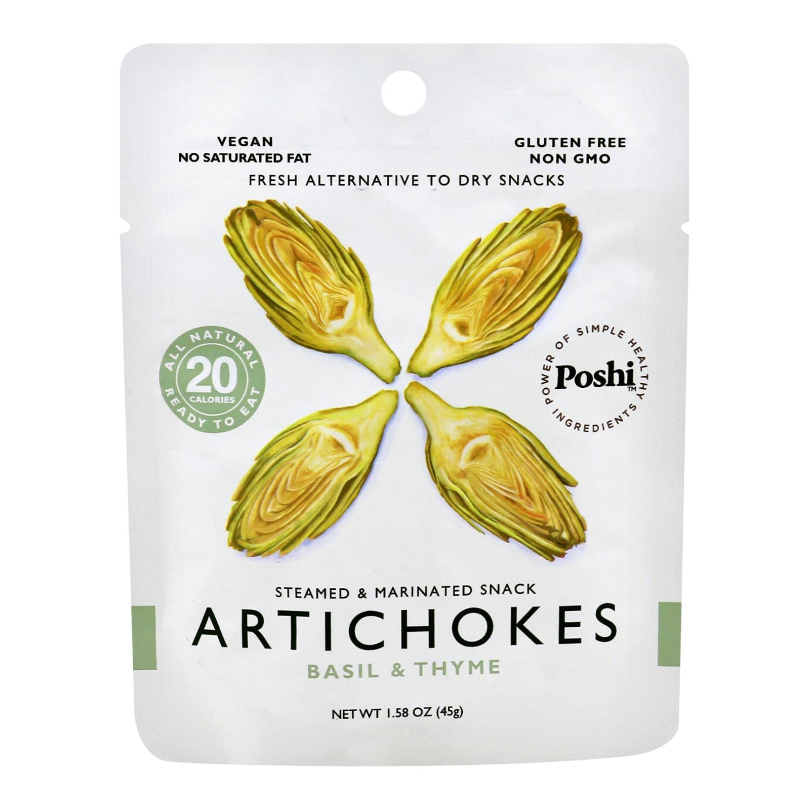 Poshi Steamed & Marinated Snack - Artichokes