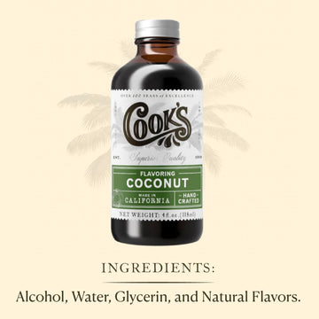 Cook'S, Coconut Flavoring For Cakes, Cookies, Pastries, Ice Creams, Smoothies, 16 Oz