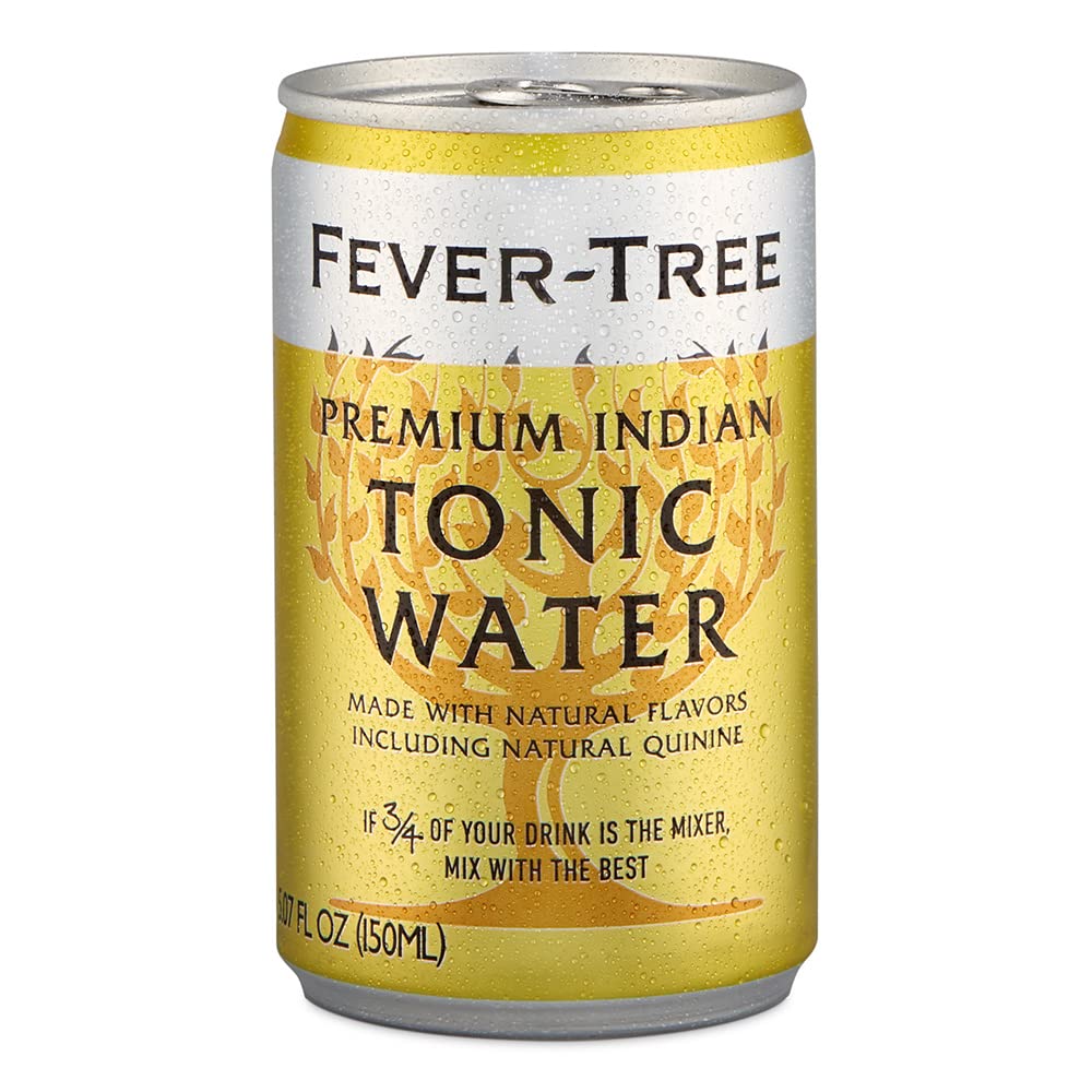 Fever-Tree Tonic Water - Premium Quality Mixer - Refreshing Beverage For Cocktails & Mocktails. Naturally Sourced Ingredients, No Artificial Sweeteners Or Colors - 5.1 Fl Oz Cans - Pack Of 24