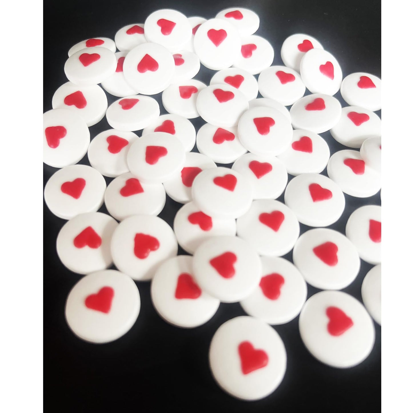 Hearts Candy Eyeballs Eye Ball Sweets Cake Cupcake Toppers Cookie Dessert Sprinkles Decorations Birthday Party Supplies 3.4Oz