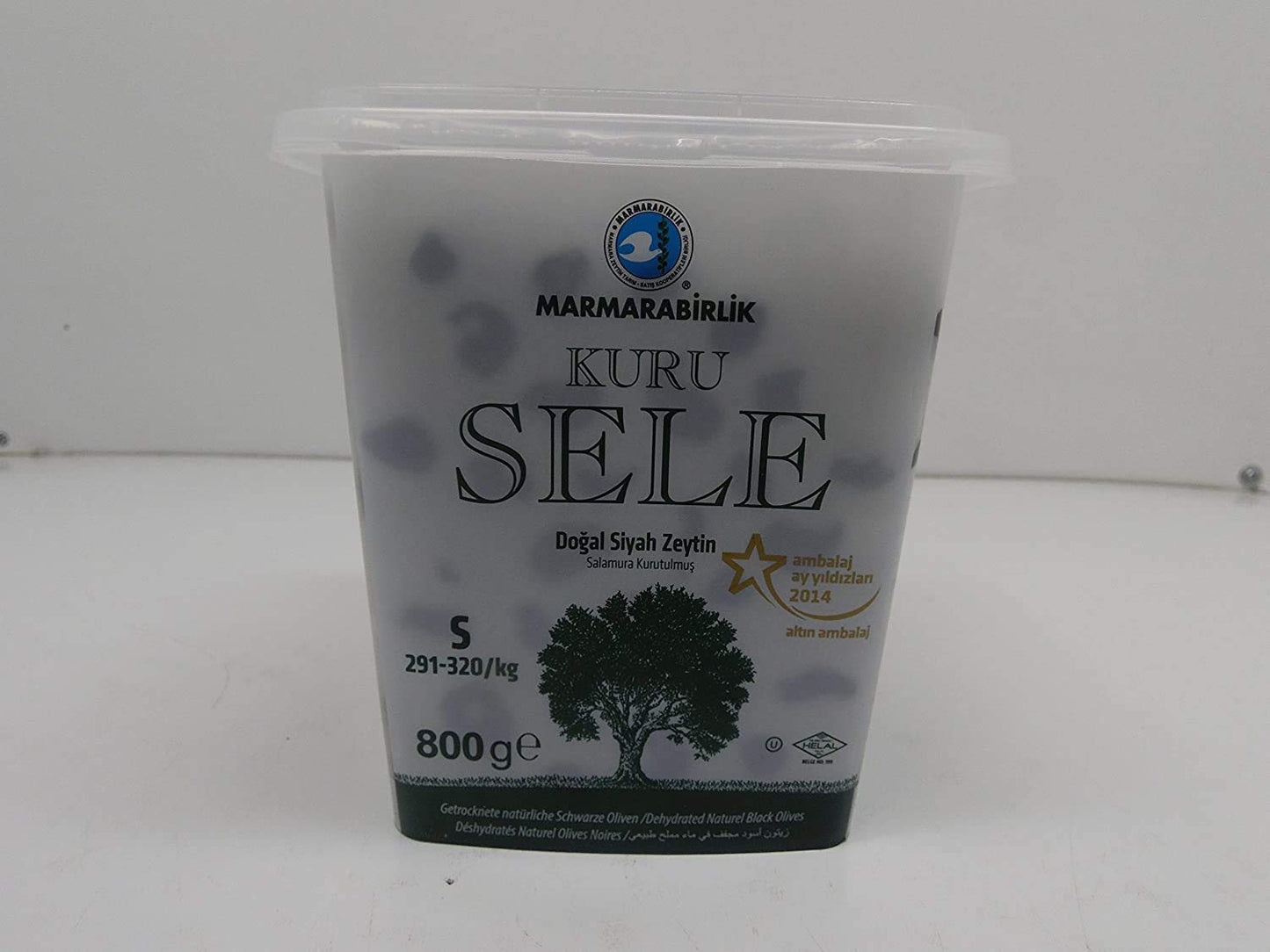 Dried Sele Large Black Olives -1.76Oz (Marmarabirlik Iri Kuru Sele Siyah Zeytin)