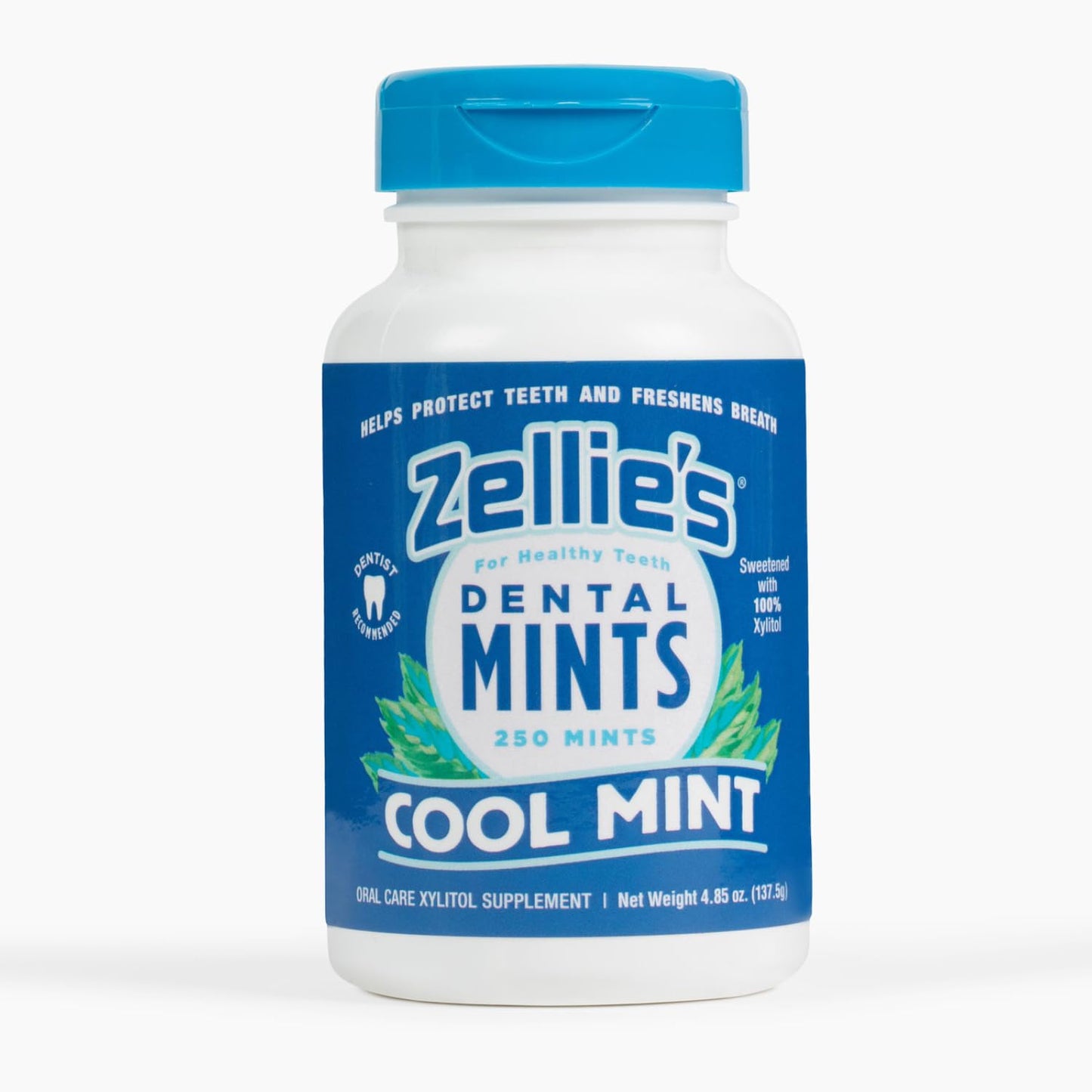 Zellie'S | 100% Xylitol Sugar Free Breath Mints Combo Pack | Includes (1) Cool Mint Breath Mints 250 Count & (1) Cool Mint Breat