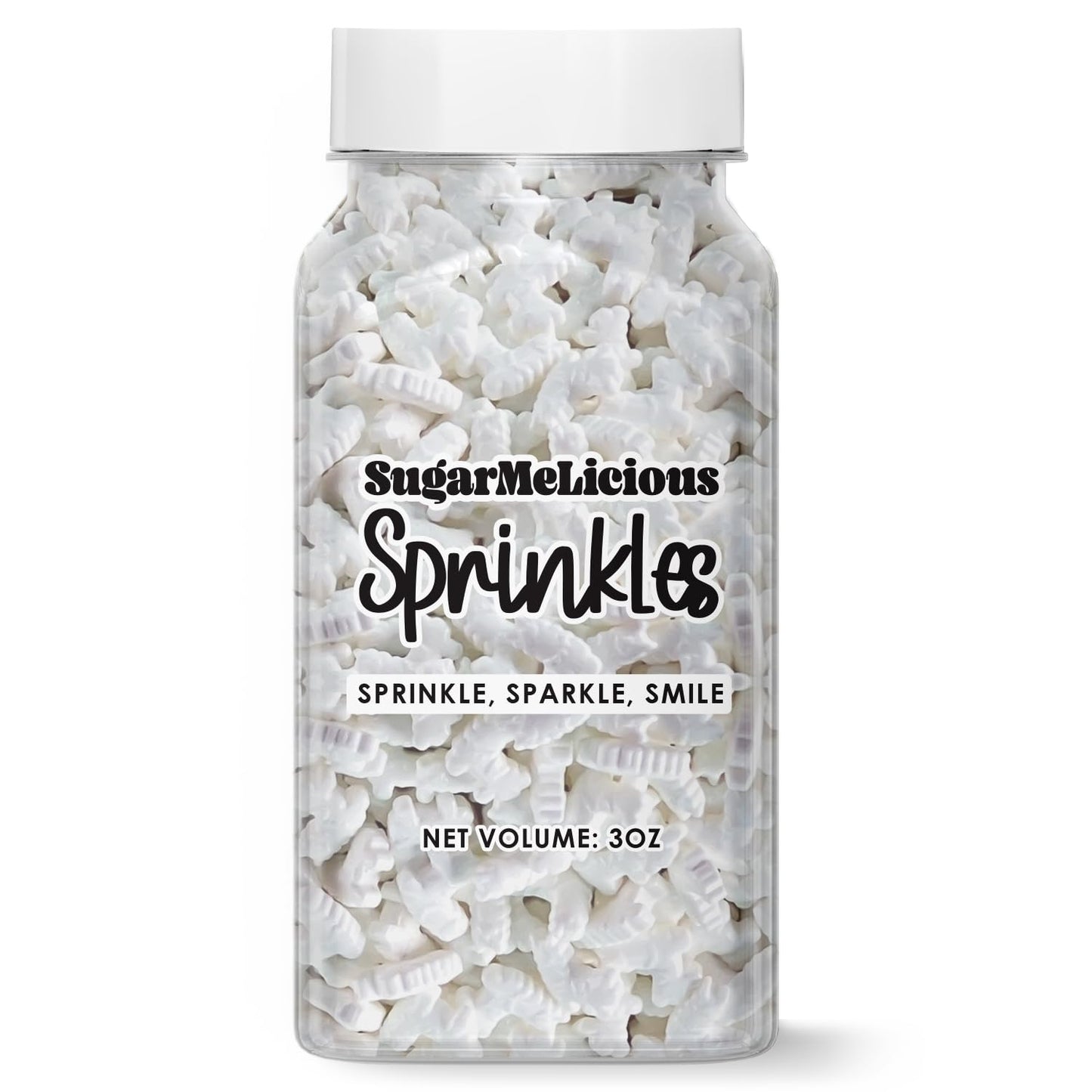 SugarMeLicious Edible Sprinkles for Baking & Decorating, 3oz Bottle, White Alpaca