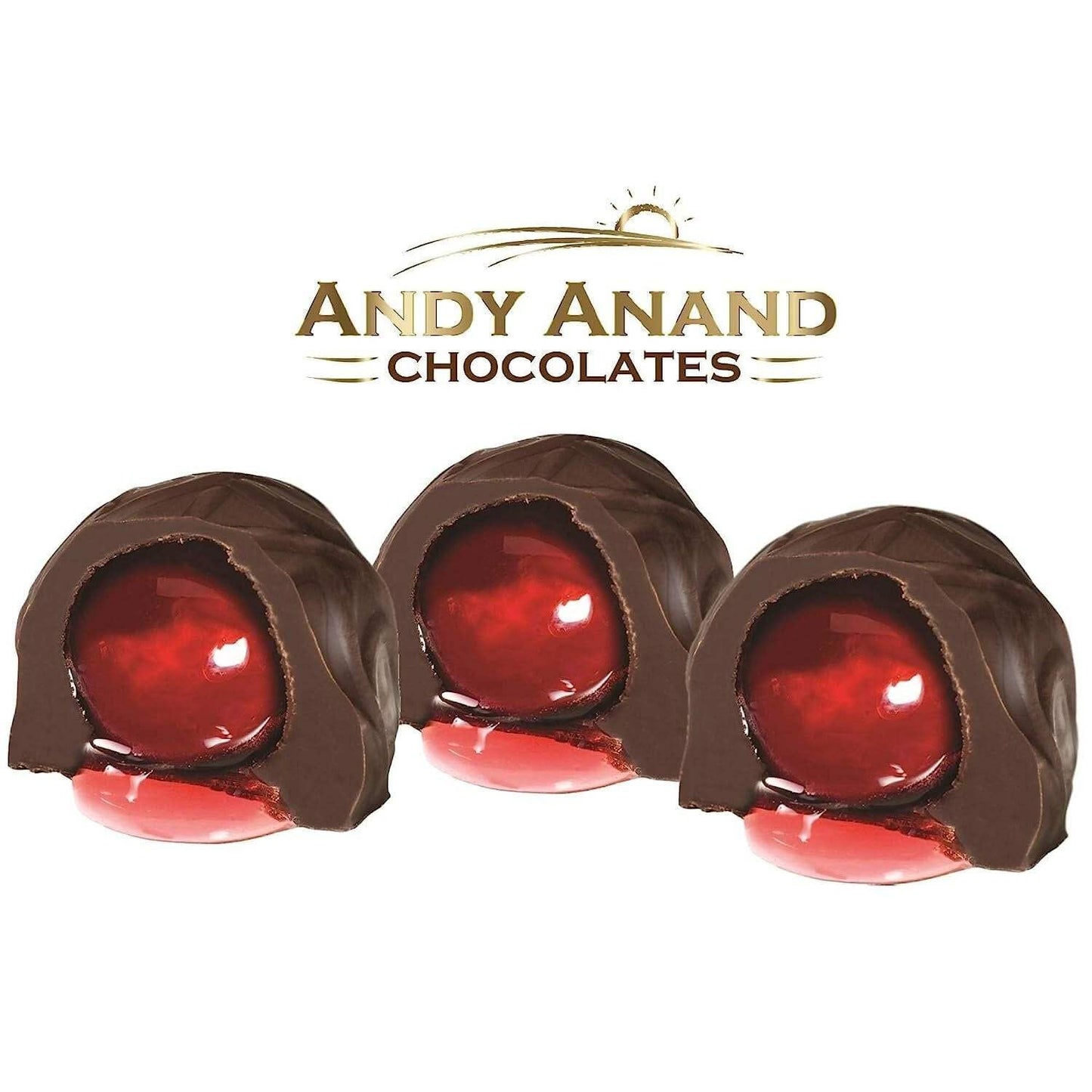 ANDY ANAND CHOCOLATIER Gourmet Sugar Free Vegan Dark Chocolate Cherry Cordials, 48 Count, Elegant Gift Box