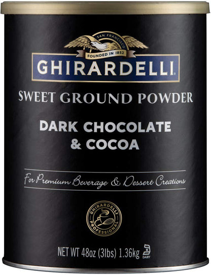 Ghirardelli Dark Chocolate & Cocoa - Sweet Ground Powder, Chocolate, 3 Lb