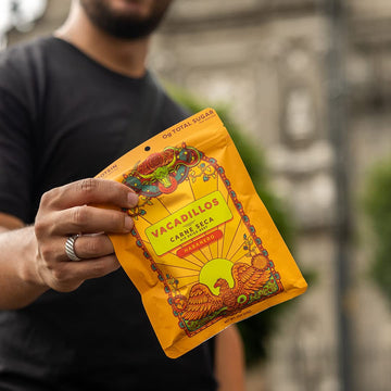 Vacadillos - High Protein Carne Seca | 30G Protein, Sugar Free, Carbs Free, Gluten Free, Dairy Free, Keto & Paleo Friendly | Mex