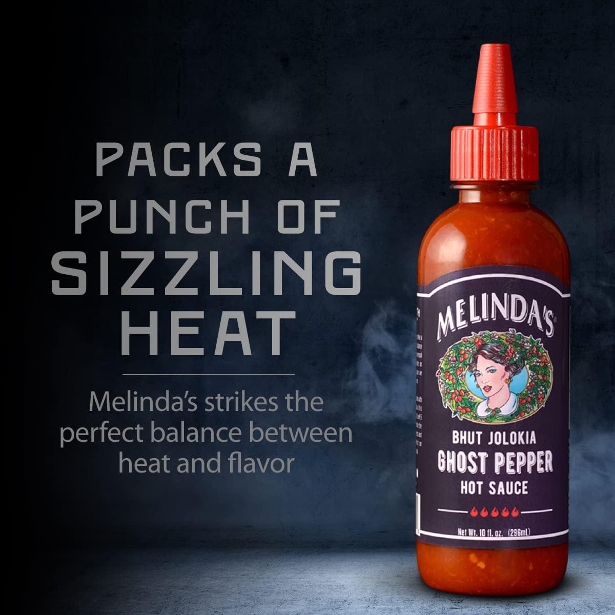 Melindas Ghost Pepper Hot Sauce - Extra Spicy - 10 Fl Oz Squeeze - Made with Fresh Ingredients