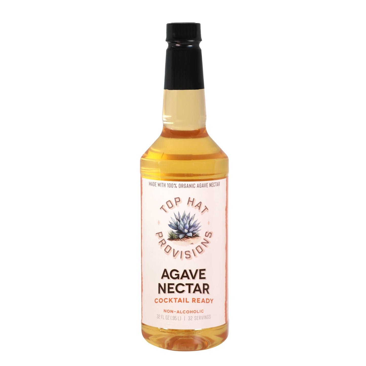 Top Hat Provisions Agave Nectar - Organic Agave Syrup Sweetener - 32 Fl Oz - Perfect for Cocktails, Mocktails, Coffee, Tea & Desserts