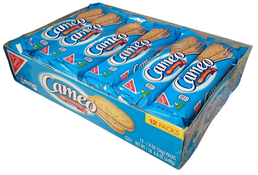 4 Boxes Of 12 Packs Cameo Creme Sandwich Cookies (48 Sleeves) By Nabisco