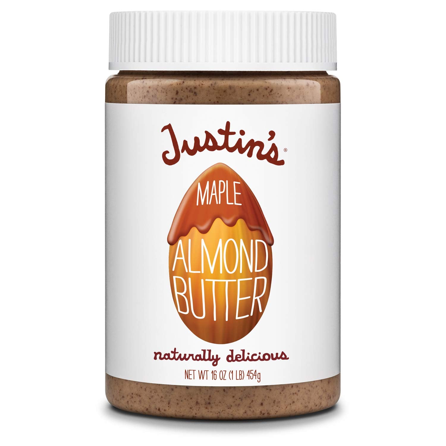 Justins Maple Almond Butter, No Stir, Gluten-free, Non-GMO, 16oz Jar
