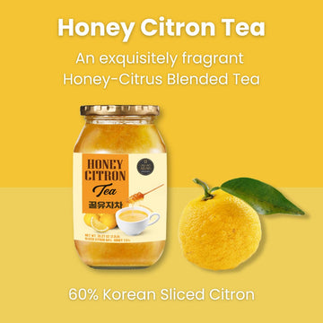 Unha Korean Honey Citron Tea (2.2Lb/1000G) - Sliced Yuzu With Real Honey For Hot Tea And Cold Beverages, Marmalade, Juice, And S
