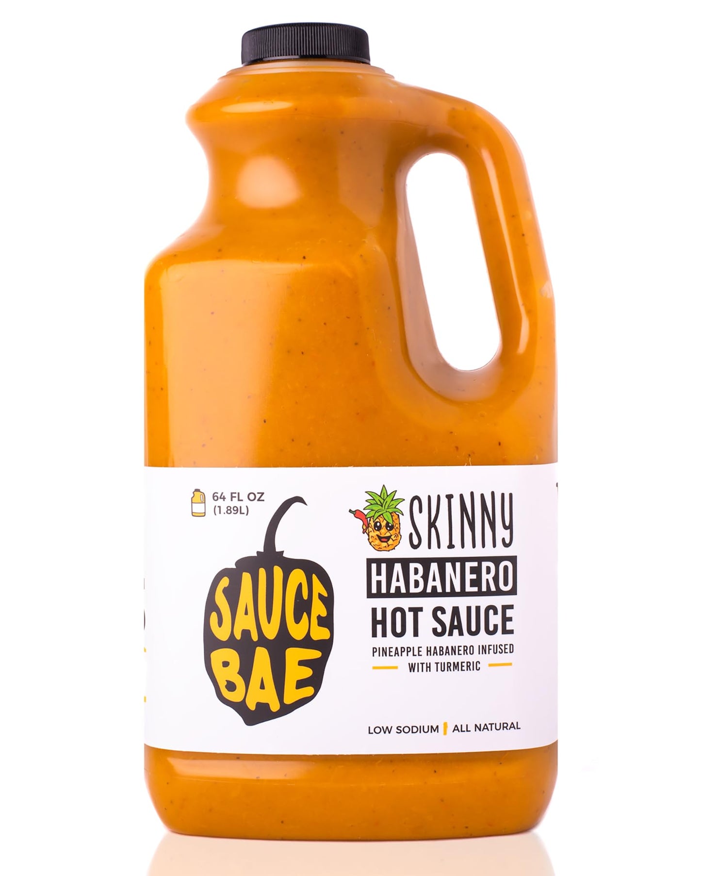 Sauce Bae Skinny Habanero Hot Sauce - With Pineapple & Turmeric, Low Sodium, All Natural, Sweet Mild Heat - Featured On Hot Ones
