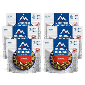 Mountain House Beef Stew | Freeze Dried Backpacking & Camping Food | 6-Pack | Gluten-Free
