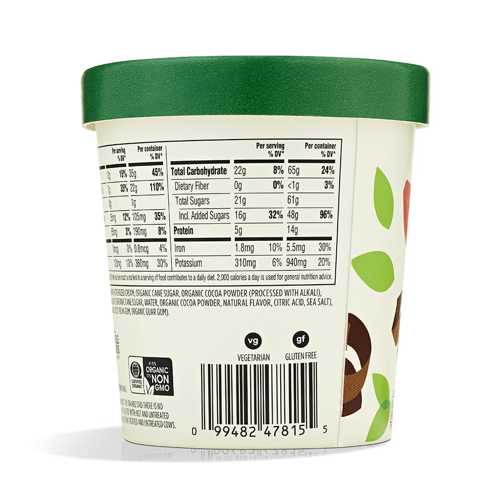 365 Everyday Value Organic Chocolate Ice Cream, 16 oz (Frozen)