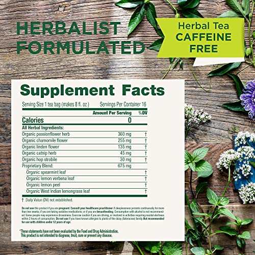 Traditional Medicinals Tea, Organic Nighty Night, Relax & Get a Good Night s Sleep, Includes Spearmint 96 Tea Bags (6 Pack)