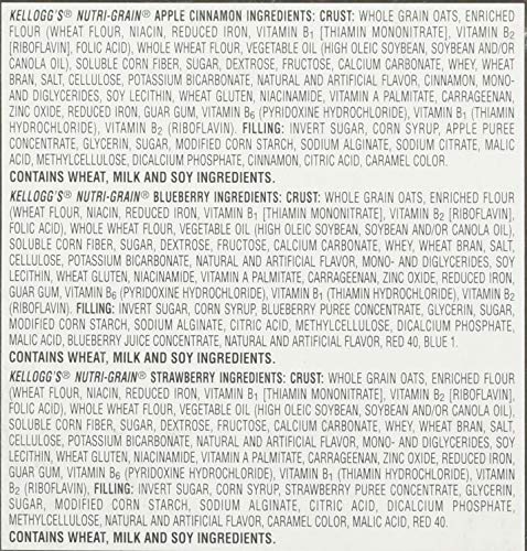 Kellogg'S Nutri-Grain Cereal Bars (Variety Pack Of Apple Cinnamon, Blueberry, Strawberry, 48-Count Box)