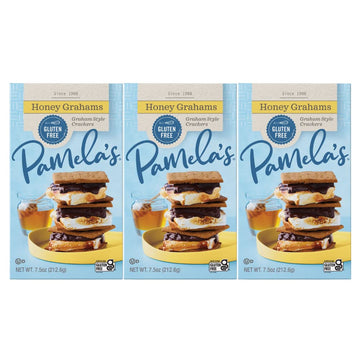 Pamela'S Products - Graham Style Crackers - Honey - 7.5 Oz.- Pack Of 3