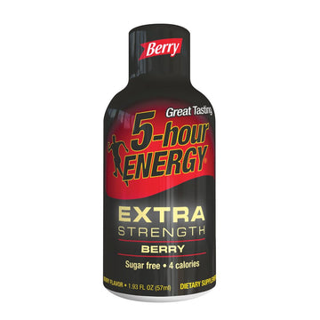 5-hour ENERGY Extra Strength Berry Shot - 12 Pack of 2 Ounce Bottles, Green