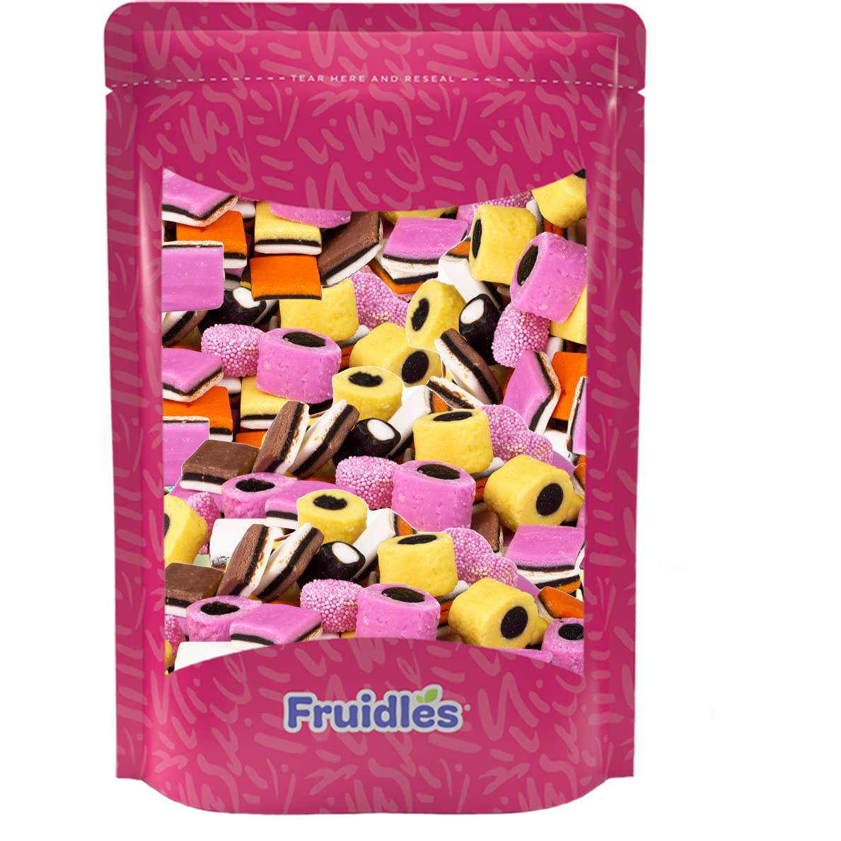 Fruidles English Style Allsorts Licorice Allsorts Gummies, Non-GMO (2 Pounds)