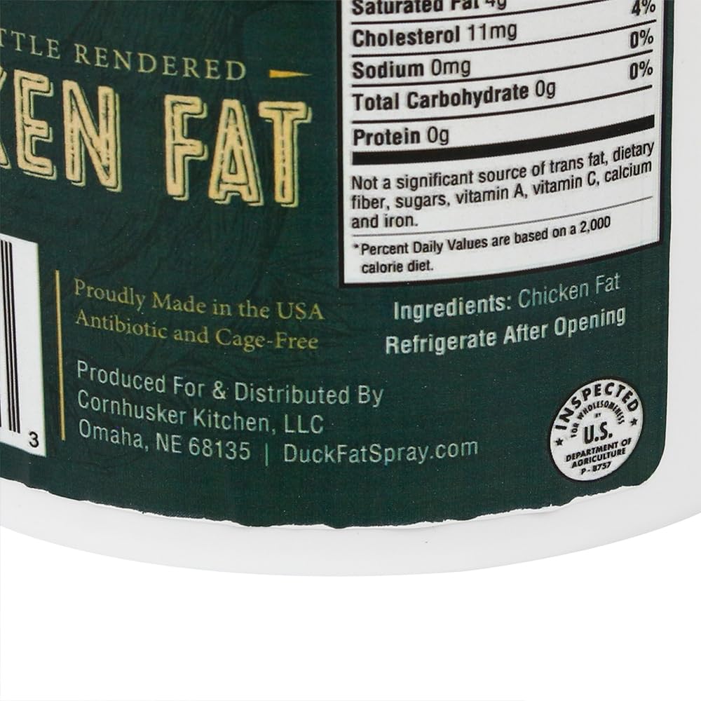 Cornhusker Kitchen - Chicken Fat, Chicken Schmaltz - Keto, Paleo, Whole30 (1.5 Pound Tub)
