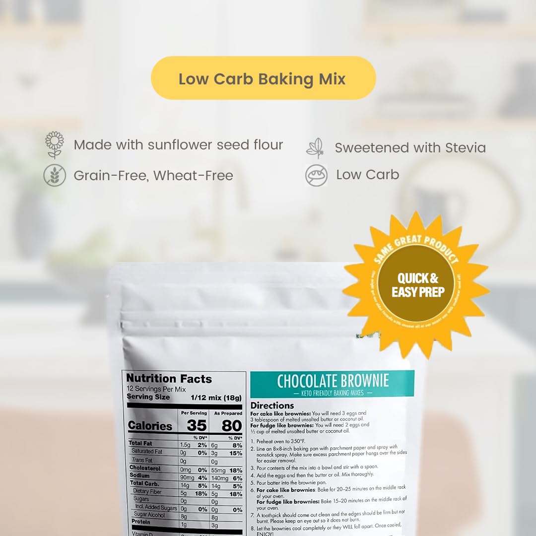 Good Dee's Chocolate Brownie Mix | Keto Baking Mix | Sugar-Free, Gluten-Free, Grain-Free, Nut-Free, Soy-Free & Low Carb Baking M